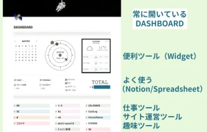 投稿についてもっと詳しく NotionでDASHBOARD作り｜ウィジェットやグラフの埋め込みで気ままアレンジ