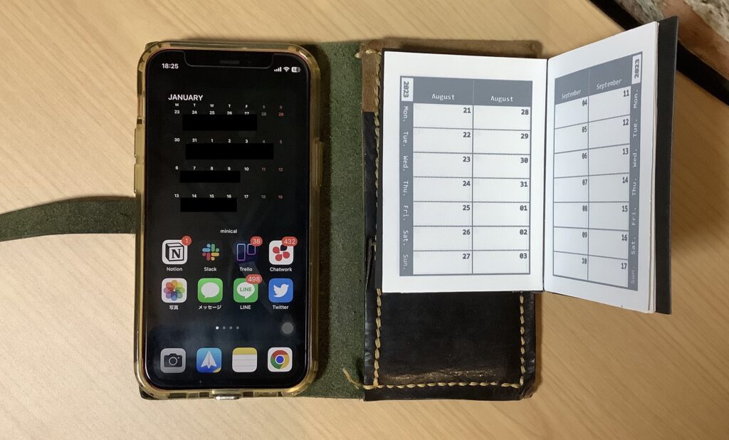 あなたが現在見ているのは 自作手帳計画2023|超ミニサイズの手帳はスマホアプリminicalとセット使い