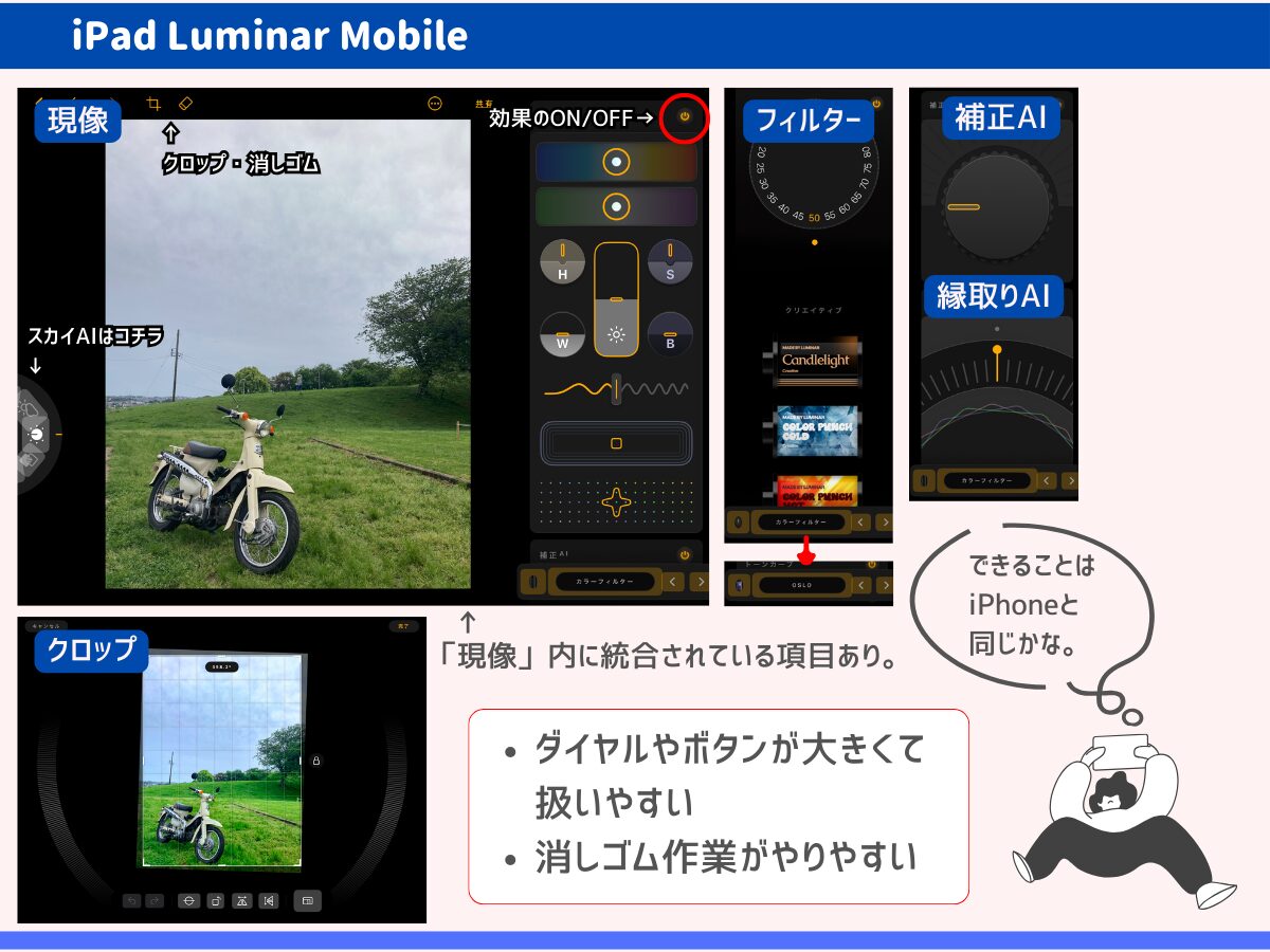 iPadでLuminar Mobileを使ってみる