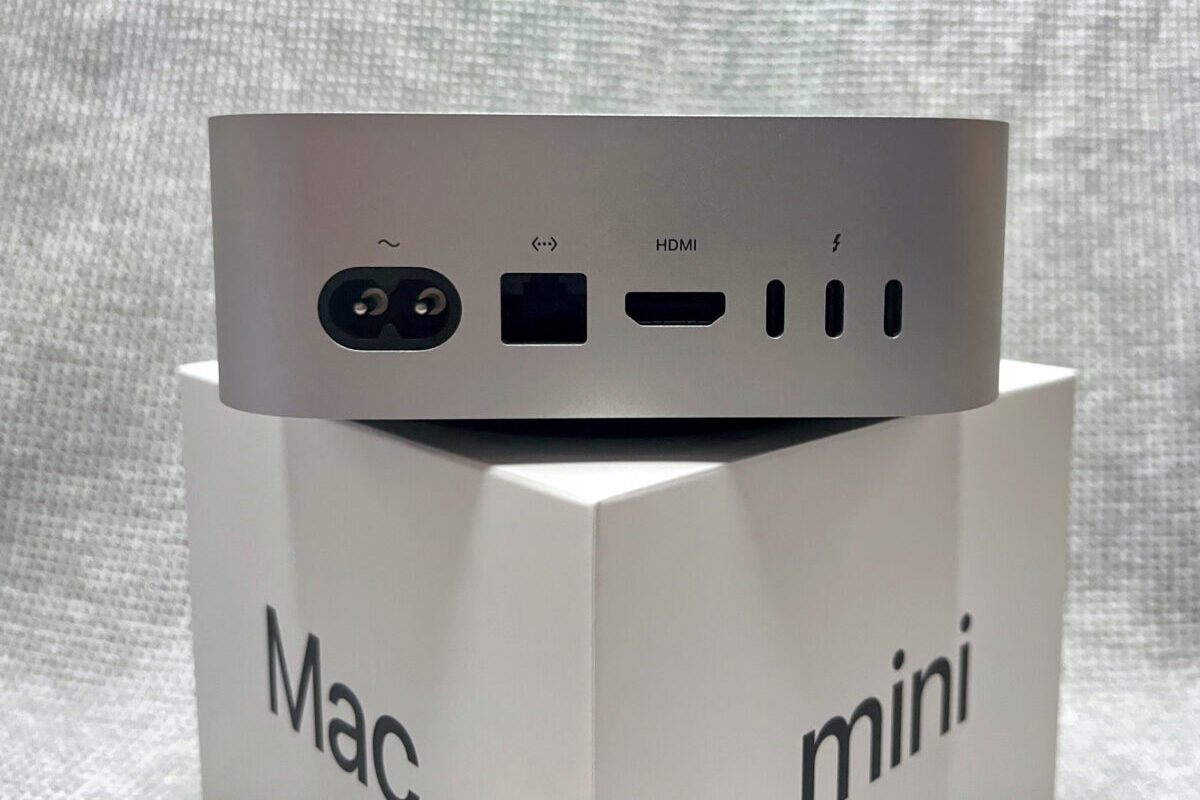 M4 Mac miniの背面ポート