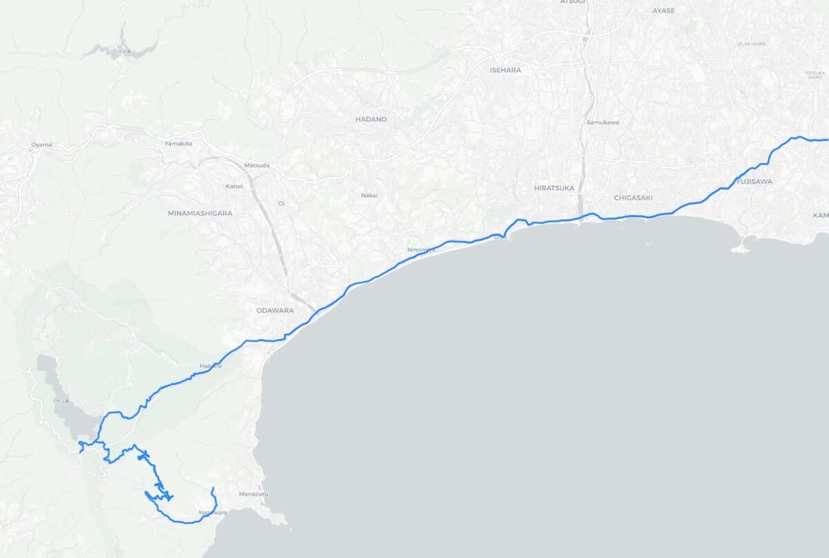 自宅から箱根峠・椿ライン・湯河原へ